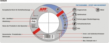 APP Fächerscheiben 125x22/P60 1 Stück